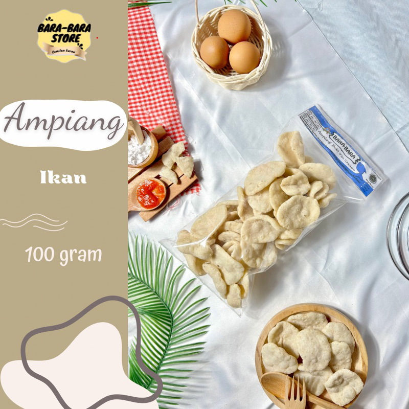 

Ampiang ikan atau snack camilan instan kemasan 100gram