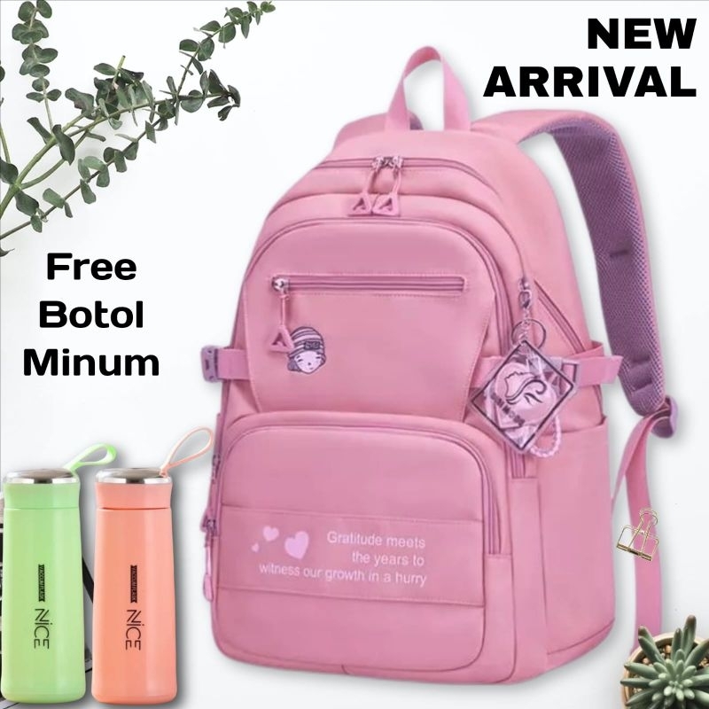 New Ransel Sekolah Ransel Wanita Backpack Wanita Korea