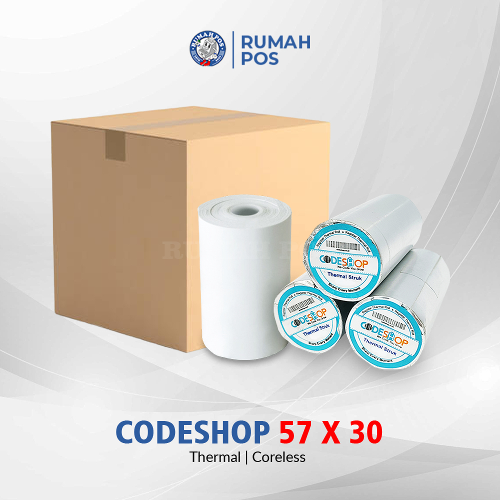 

Kertas Kasir Codeshop 57x30 Coreless Thermal