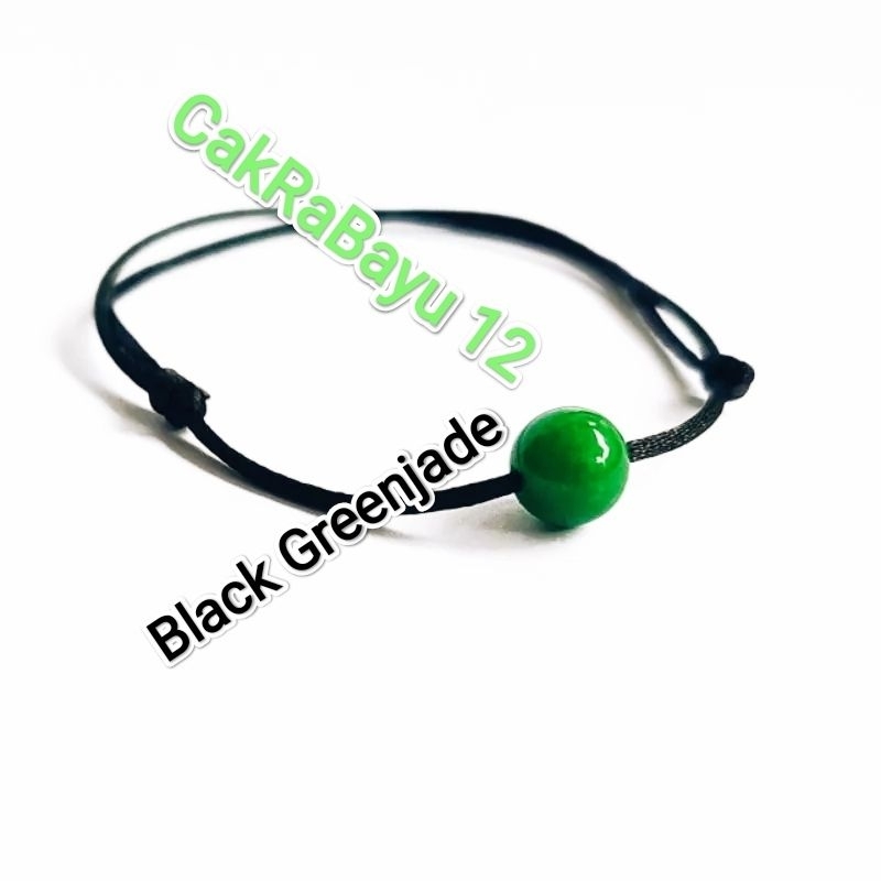 gelang Black GreenJade unisex original