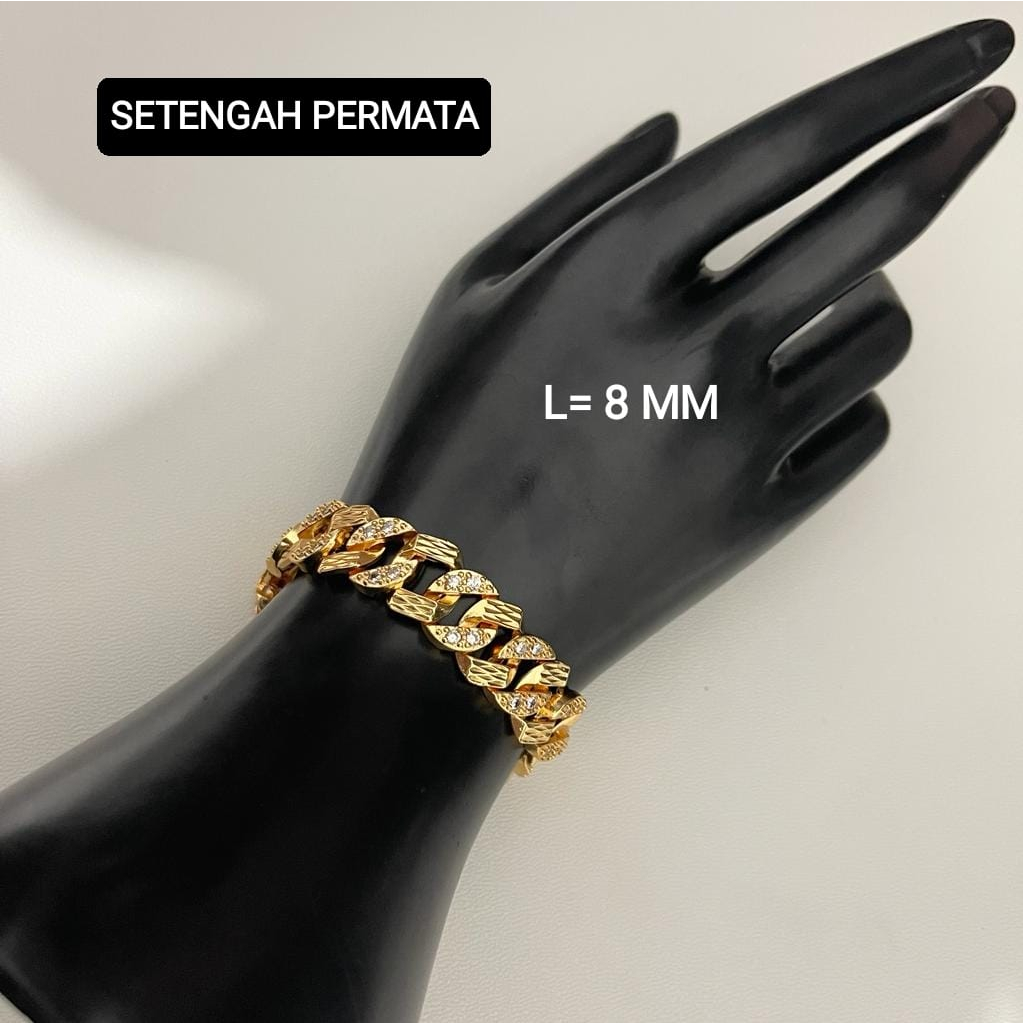 gelang tangan xuping rantai wanita ukuran panjang 19 cm