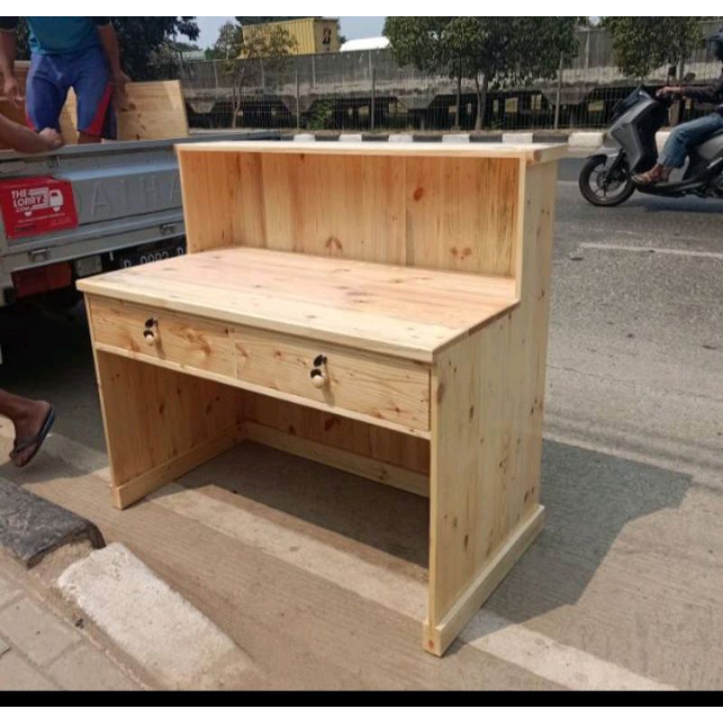 meja kasir mini/meja bar cafe kayu jati belanda
