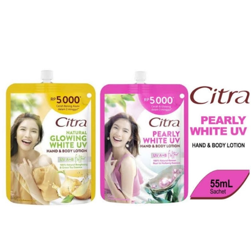 Citra Hand Body Lotion 55mL [ Sachet ] / Handbody /Hazeline Green Tea Essense Cream 40g / Pelembab Wajah