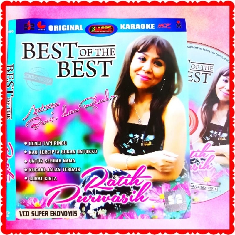 KASET ORIGINAL VCD LAGU RATIH PURWASIH BISA KARAOKE VOCAL ON OF AKTIF-LAGU KARAOKE POP-LAGU KARAOKE 