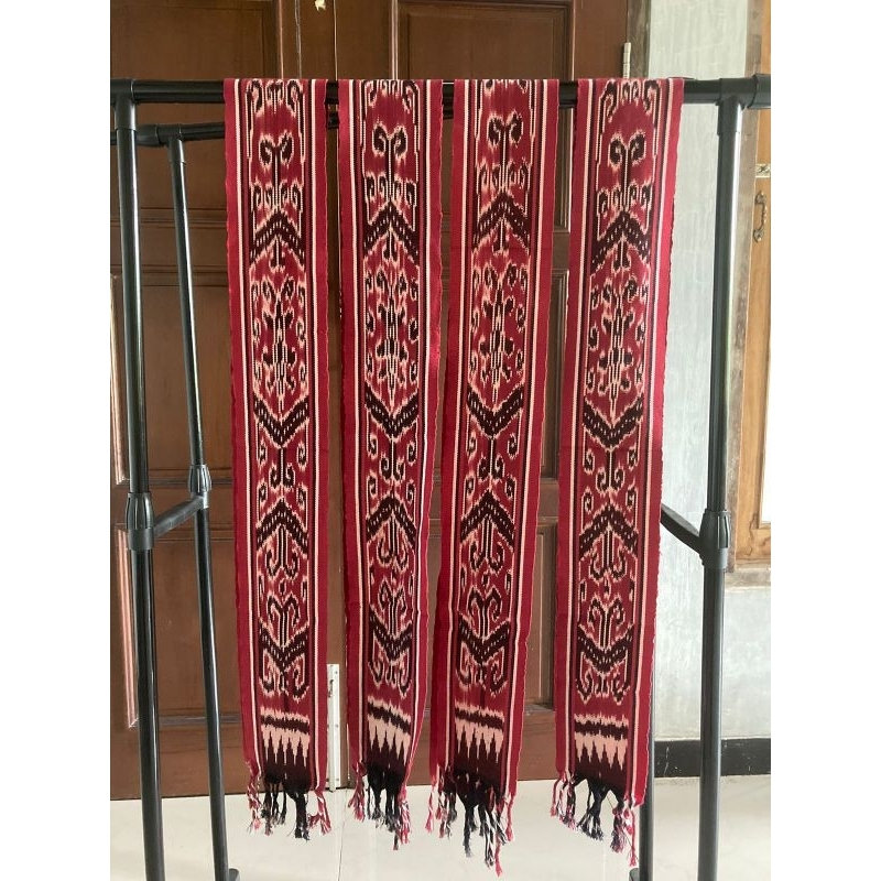 Tenun Syal Motif Kalimantan 12cm  X 160cm Ready Stok banyak