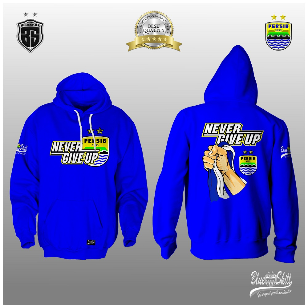 Jaket sweater persib / switer hoodie persib SUPPORTER sablon plastisol / jaket sweater bobotoh persib 1933 untuk pria dan wanita / jaket sweater originalblueskill