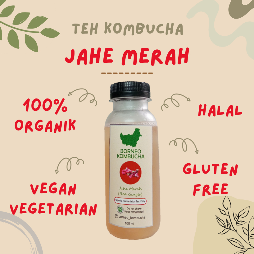

BORNEO KOMBUCHA JAHE MERAH ORGANIK HALAL 100 mL