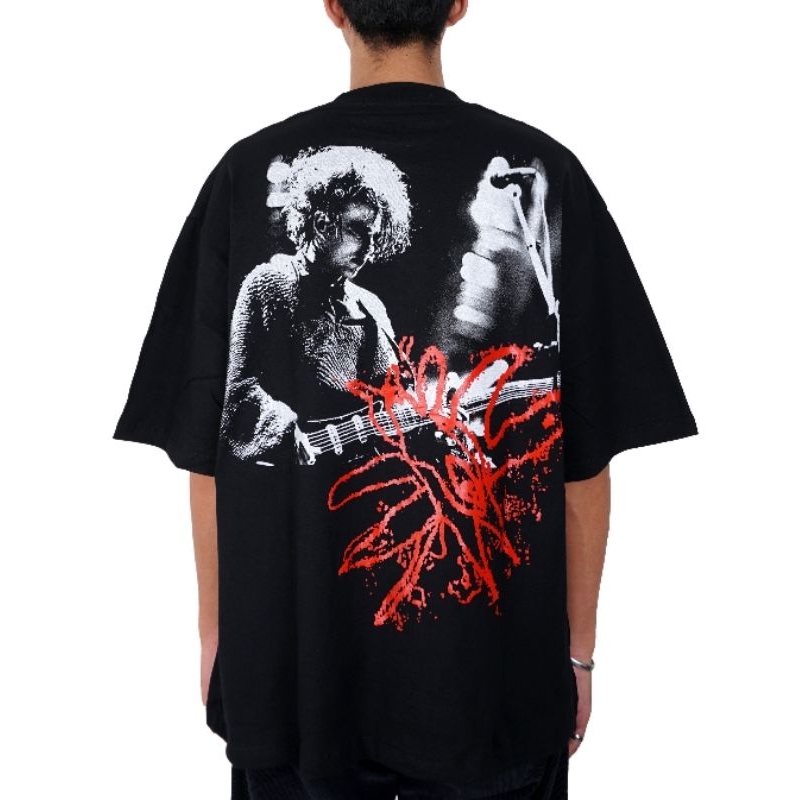 KAOS TSHIRT OVERSIZE THE CURE BLACK PREMIUM / KAOS PRIA LENGAN PENDEK