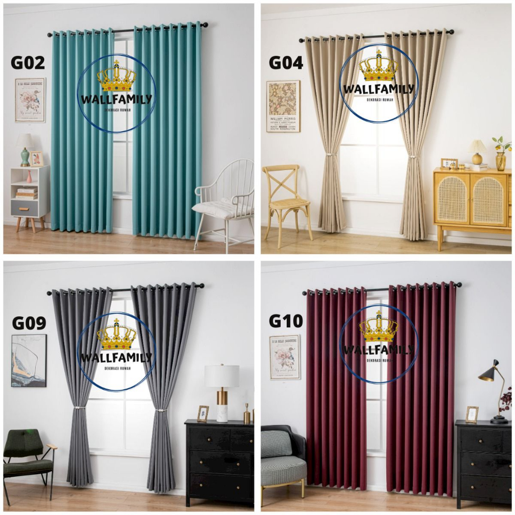 gorden jendela sale blackout Lebar 2m