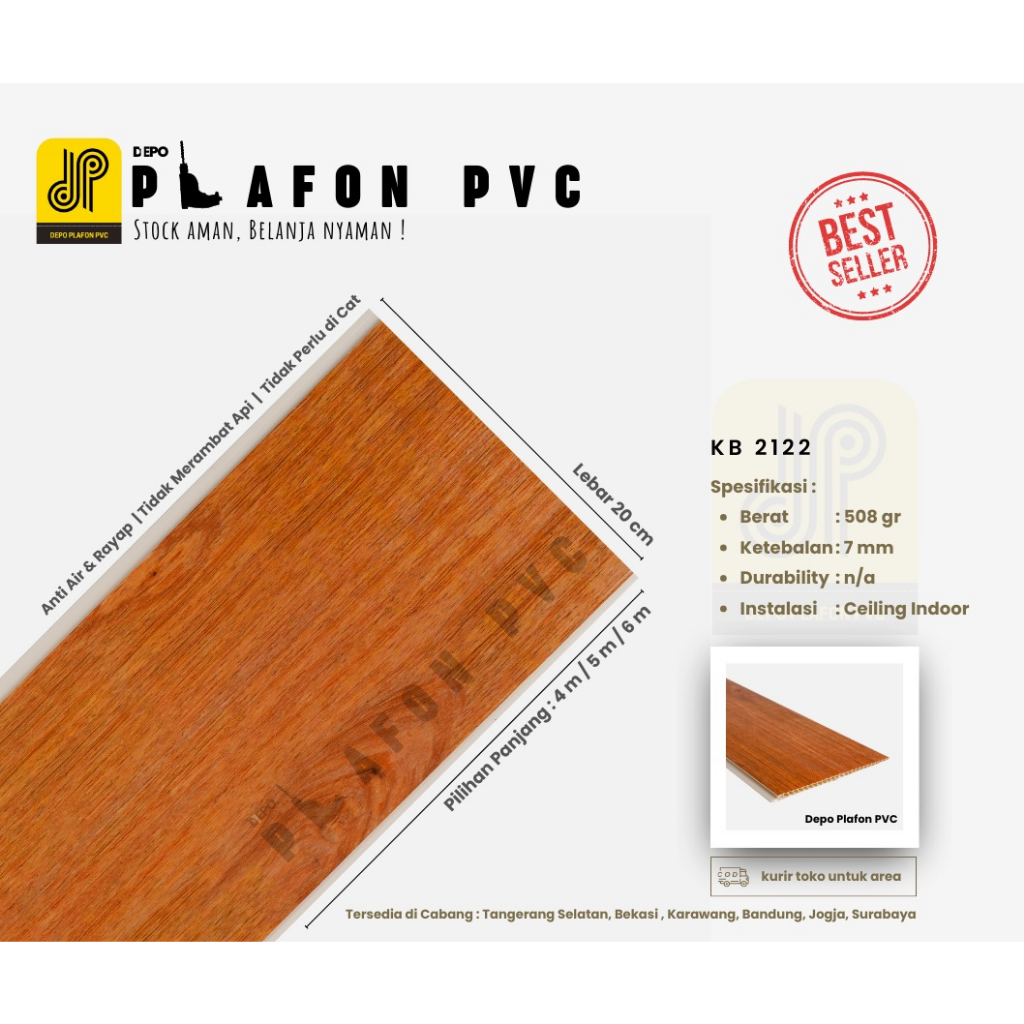 GOLDEN PLAFON PVC MOTIF KAYU MAPLE