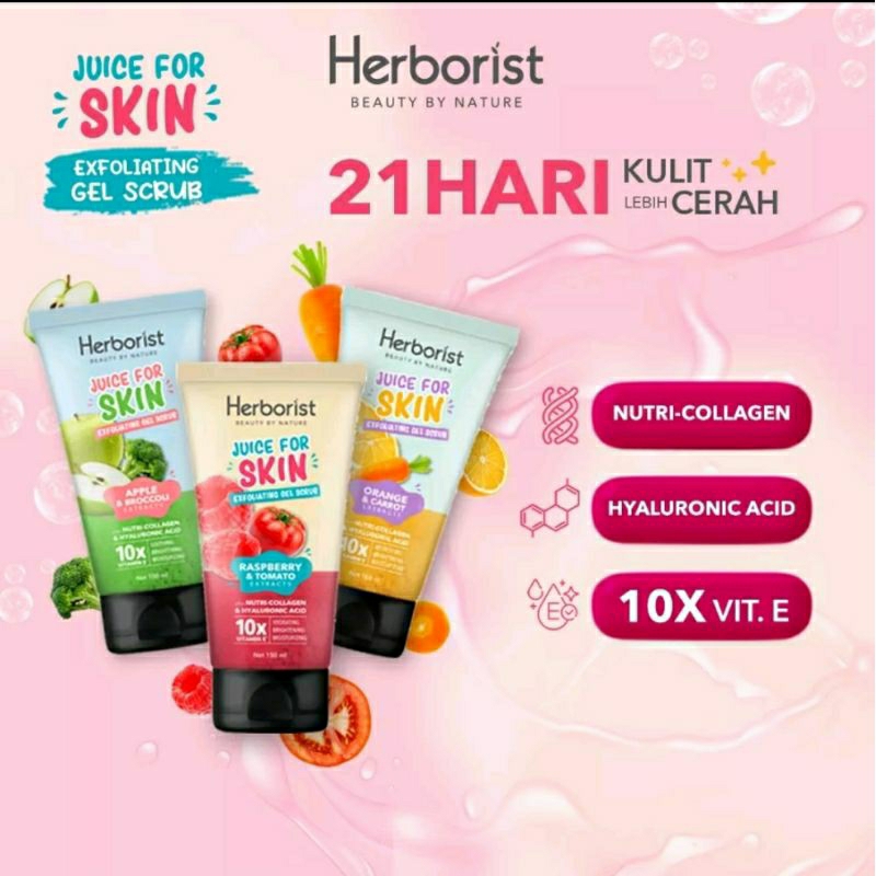 HERBORIST Juice For Skin Exfoliating Gel Scrub 150gr - Body Scrub