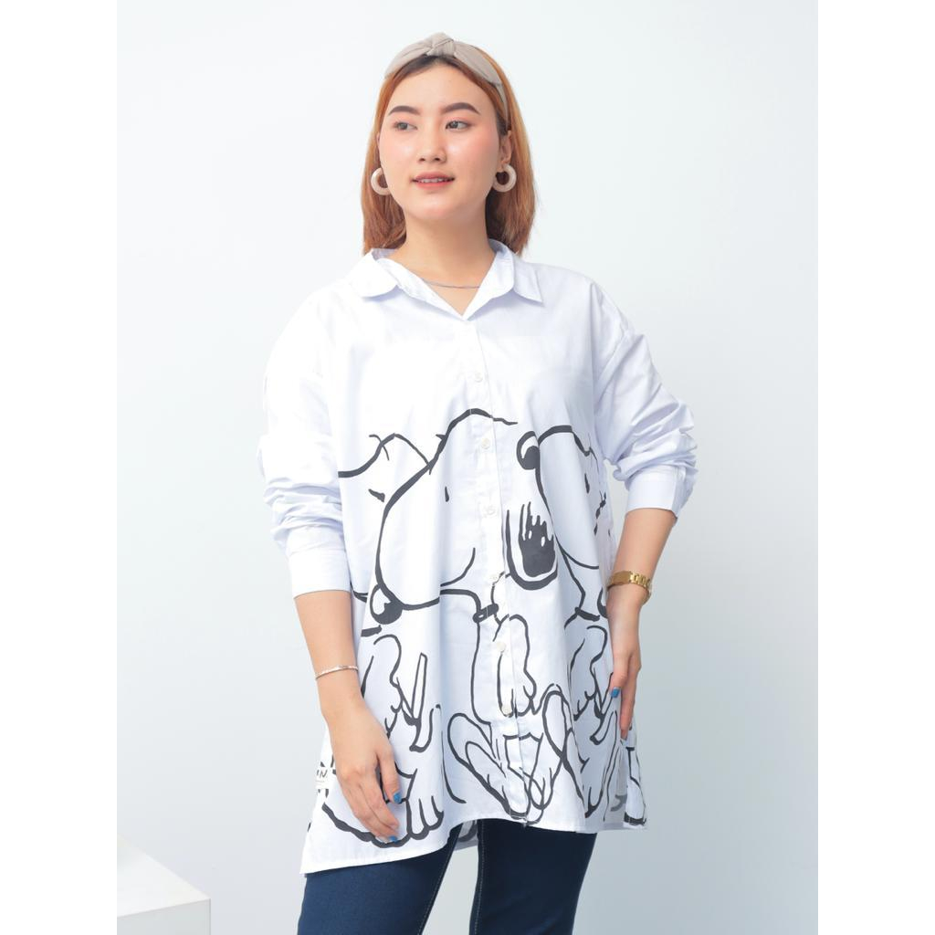 Kemeja Katun Snoopy Overisze - 2201.02.131