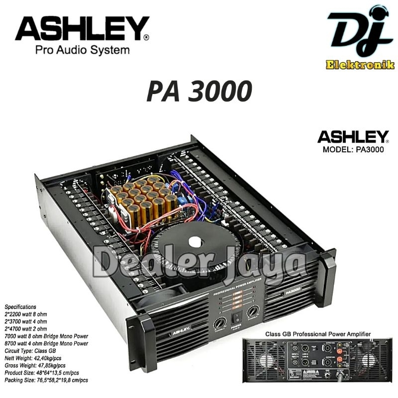 Power Amplifier Ashley PA 3000 / PA3000 - 2 channel