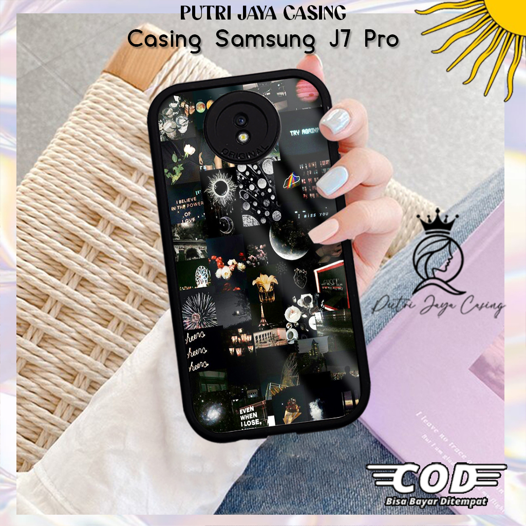 Case Hp Samsung J7 Pro Casing Samsung J7 Pro Motif AESTHEBLACK Casing Terbaru Case Karakter Lucu Cas