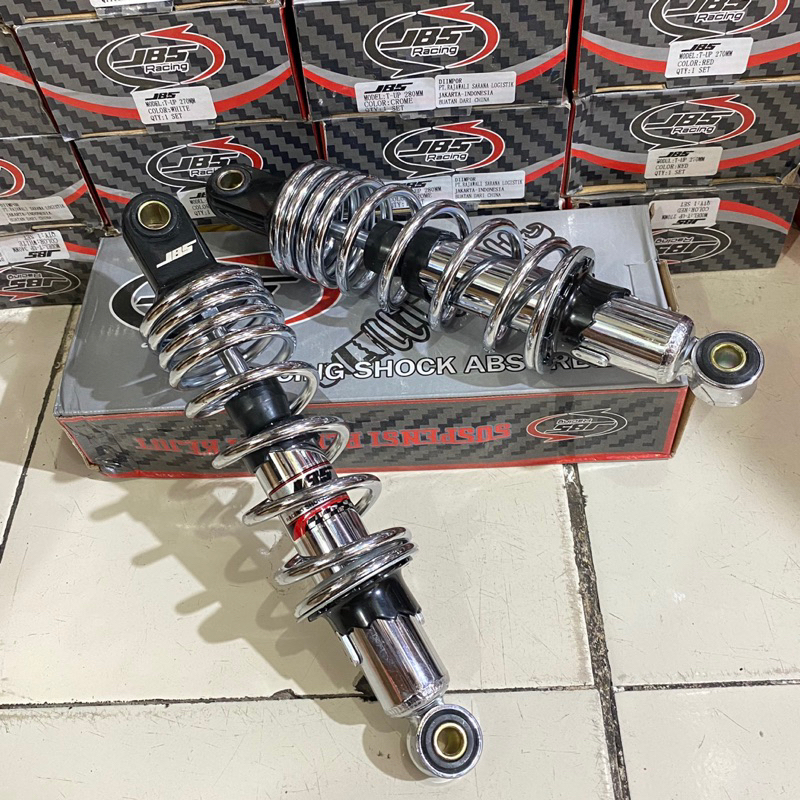 SHOCKBREAKER TOP UP MOTOR BEBEK UKURAN 280 MM JUPITER Z VEGA FORCE F1ZR VEGA ZR / SHOCK BELAKANG NON TABUNG BY JBS UK 280 MM PNP MOTOR JUPITER Z VEGA R FORCE FIZR VEGA ZR