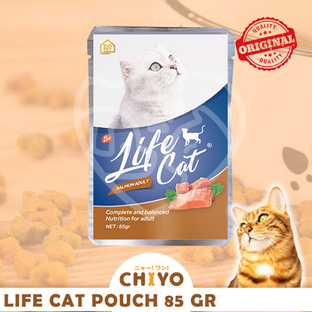 MAKANAN KUCING BASAH LIFE CAT 85GR ( ADULT/KITTEN)