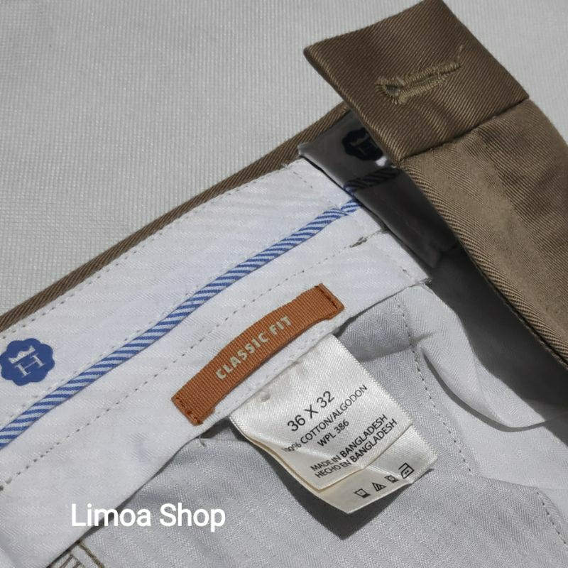 Celana Branded Khaki Katun Tebal, Longgar, Pinggang Melar 5 Cm BLD 02