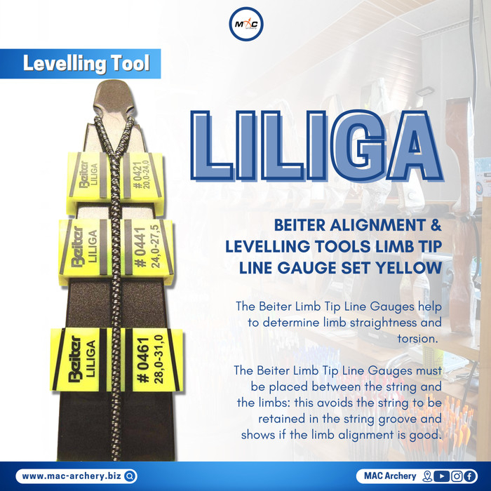 Beiter Limb Tip Line Gauge Set Yellow Busur Panahan Panah