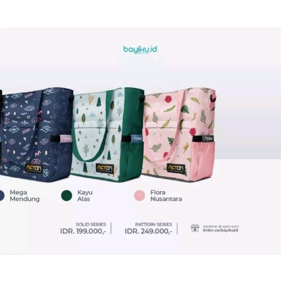 Bayiku.id Diapers Bag Totebag - ACT ON TODIBAG - Tas Perlengkapan Bayi Totebag