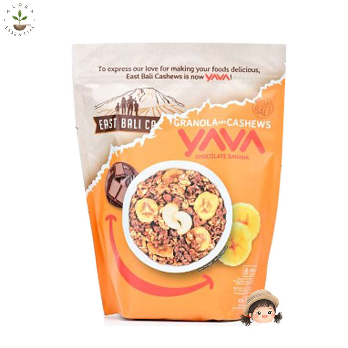 East Bali Cashew Yava Granola Chocolate Banana Cashew 400gr