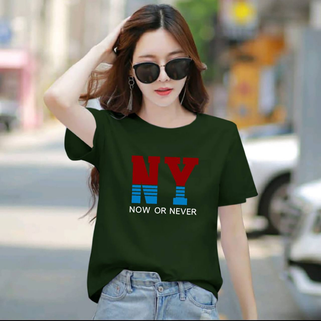 KIYOREN ATASAN BAJU WANITA LENGAN PENDEK M,L,XL KAOS DISTRO SUPER PREMIUM