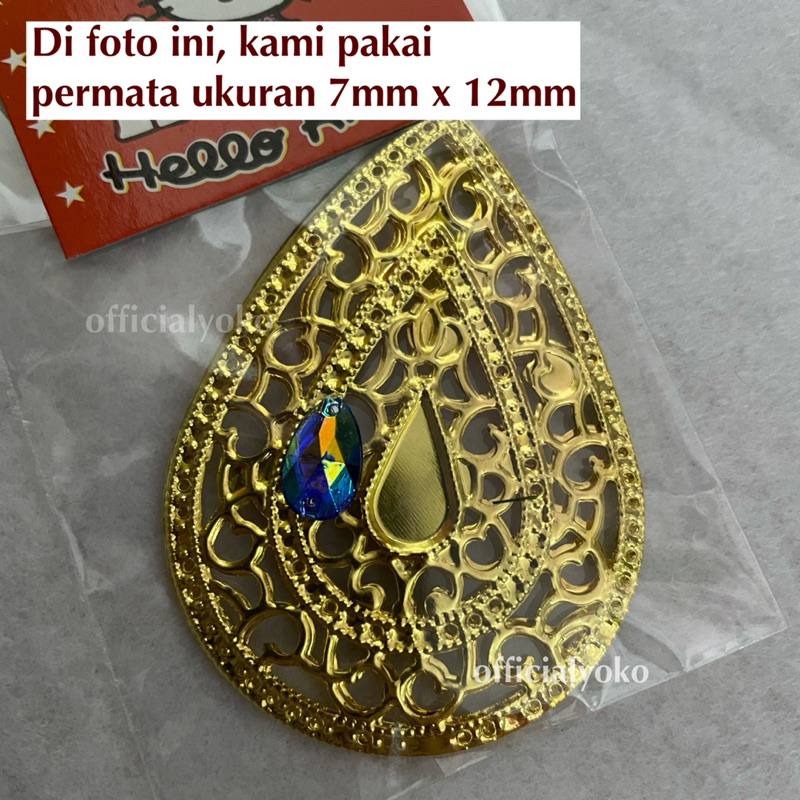 Lempengan Besi Emas / Hiasan / Dekorasi Mahar / Hantaran / Prakarya isi 2pcs #14