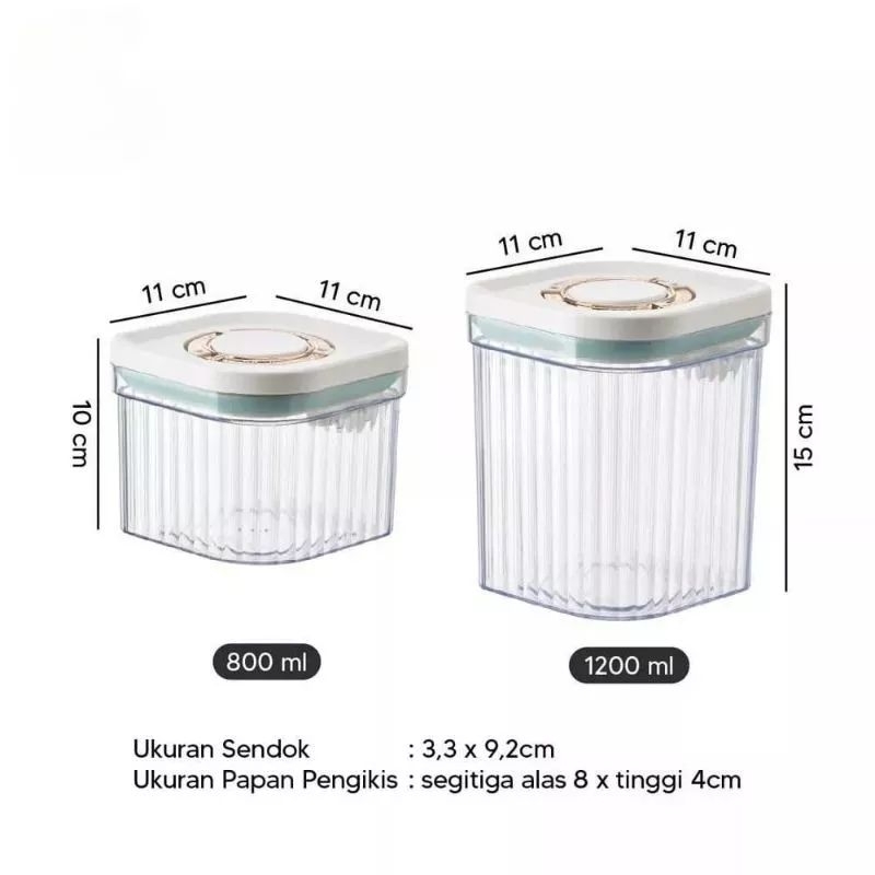 toples susu ukuran 1200 ml dan 800 ml/ tempat penyimpanan susu bubuk kedap udara / toples snak air tight original