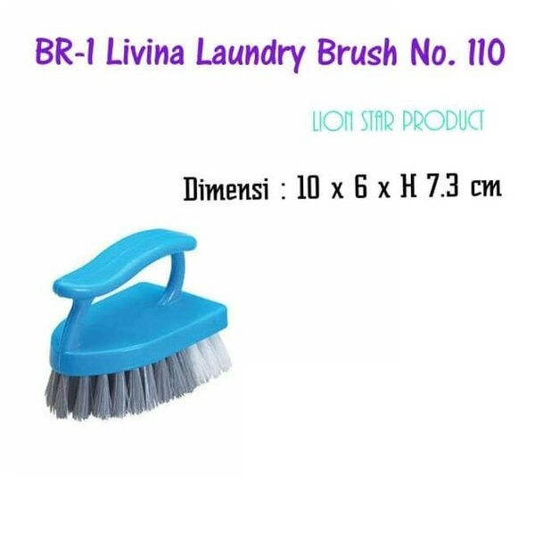 LION STAR BR-1 Livina Laundry Brush 110 SIKAT BAJU LANTAI KAMAR MANDI