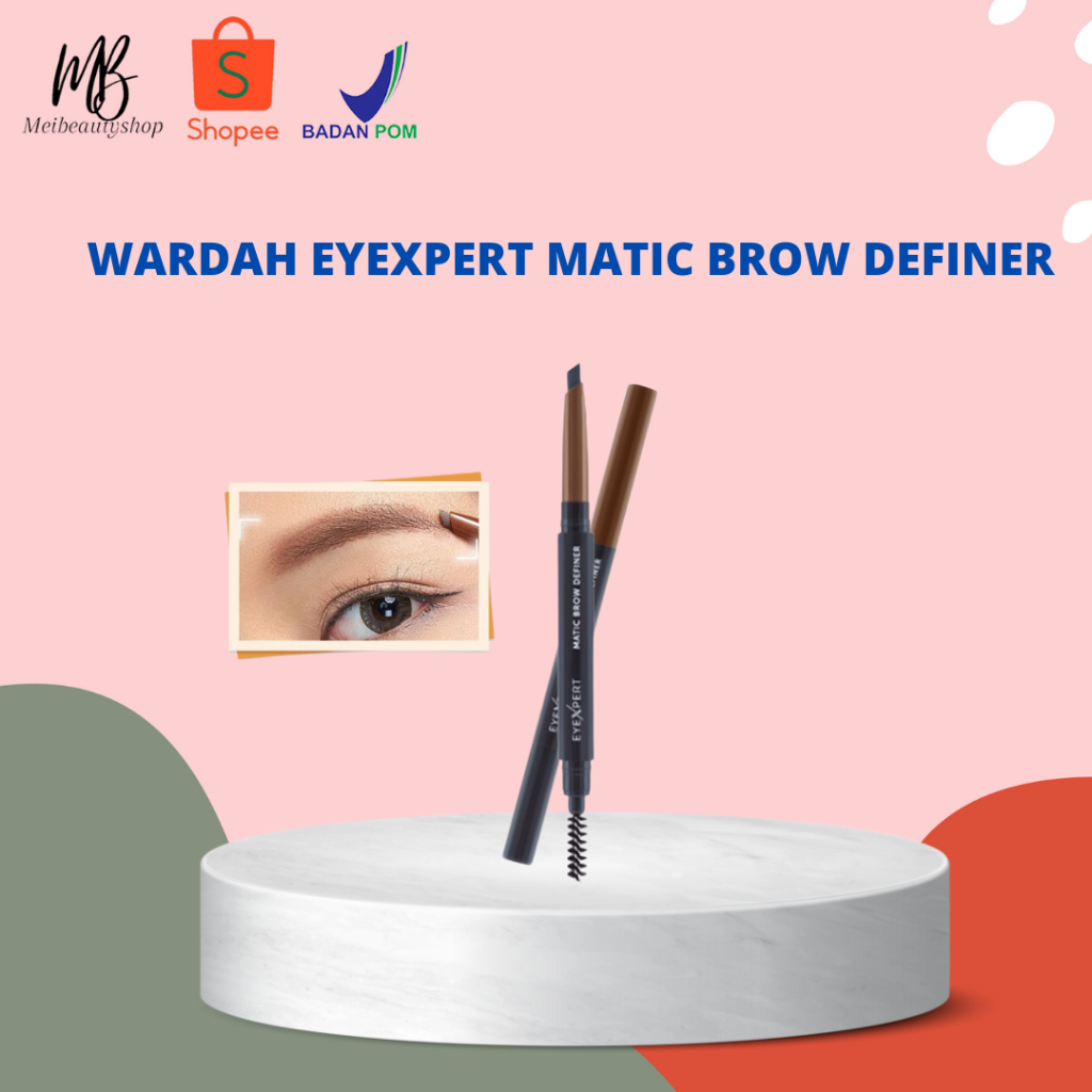 Wardah EyeXpert Matic Brow Definer - Pensil Alis Anti Air dan Tahan Lama Hingga 8 Jam