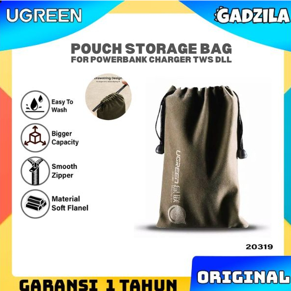 UGREEN Storage Pouch Bag Organizer Tas Tempat Penyimpanan Kabel Data Charge Handsfree Powerbank HP Serbaguna 20319