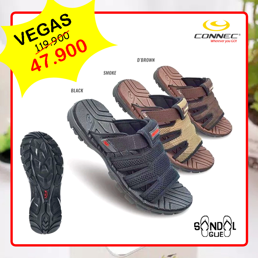 PROMO SANDAL PRIA KEKINIAN CONNEC VALDESS SQUAD PILATUS VEGAS 100% BARU