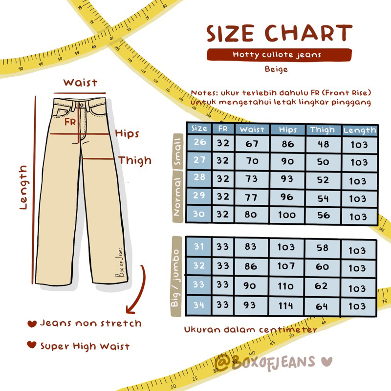 Boxofjeans - Hotty Cullote Jeans - BEIGE