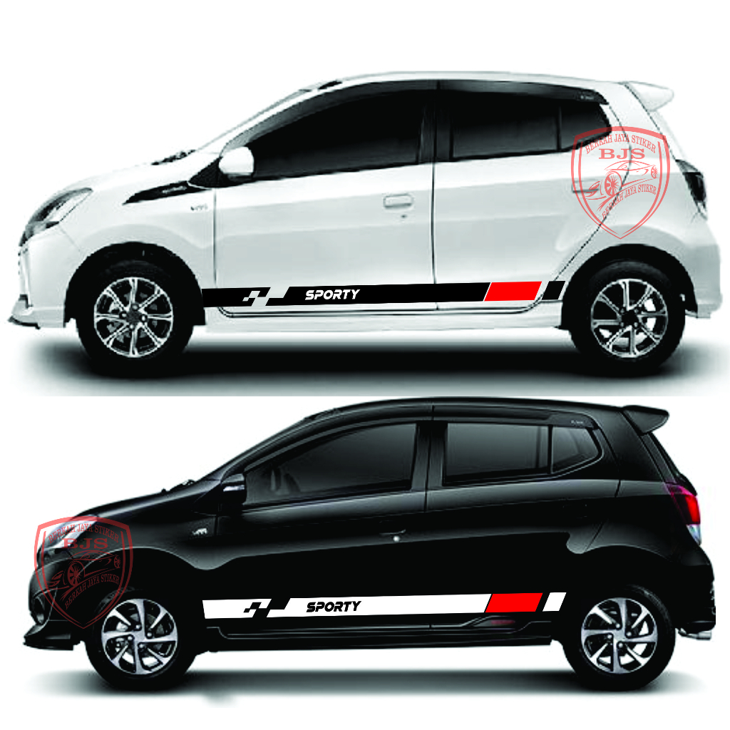 STIKER STRIPING MOBIL AYLA STICKER LIST BAWAH PINTU MOBIL MINIMALIST