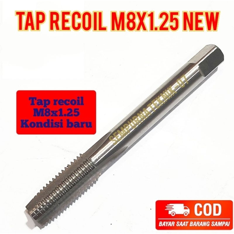 tap recoil M8x1.25 handtap Recoil m8x1.25 tap untuk recoil m8x1.25