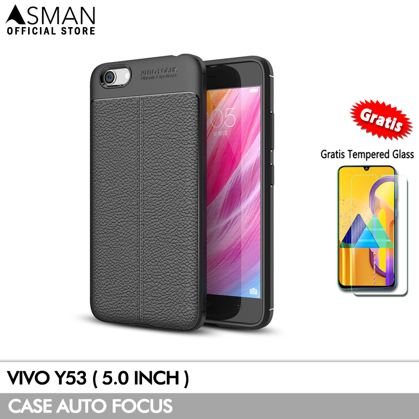 Ultraslim VIVO Y53 (5.0&quot;) | Soft Case Black Matte + FREE Tempered Glass