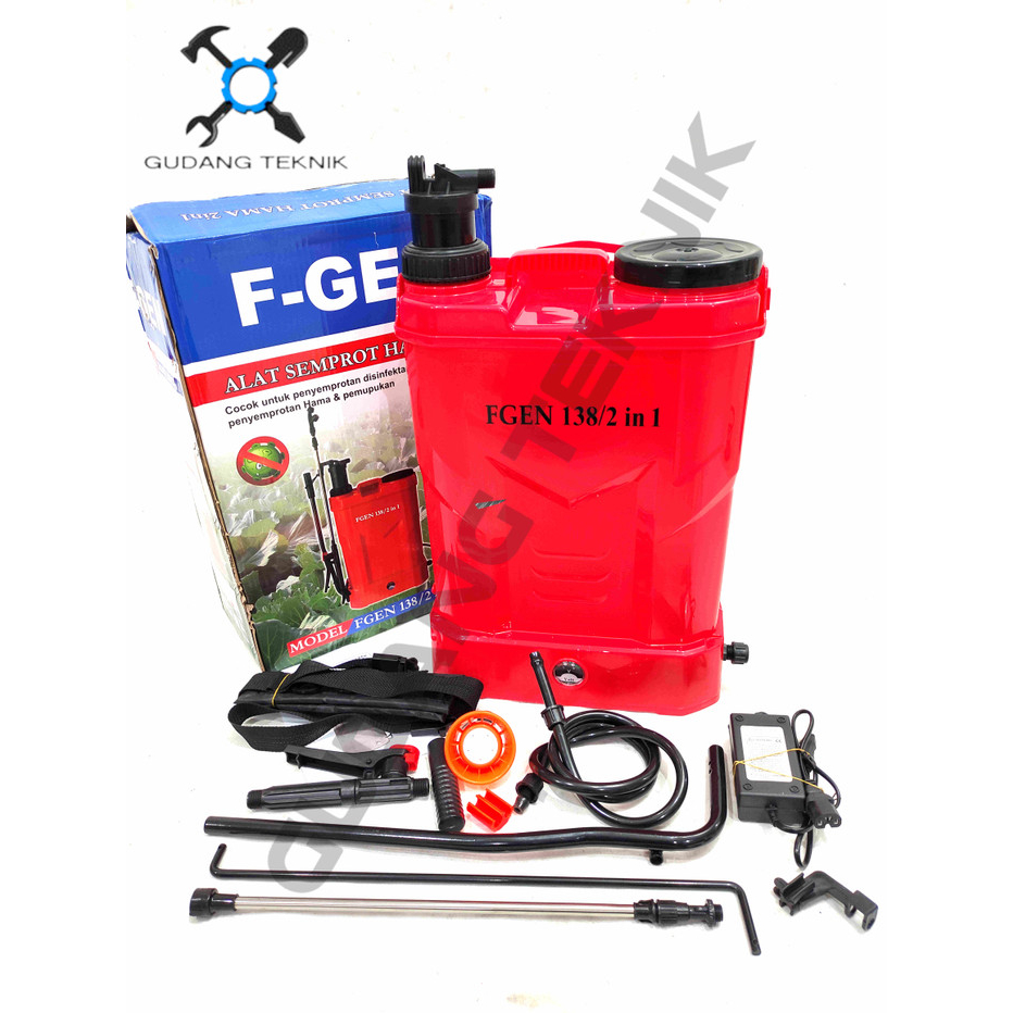 (F-GEN) Sprayer Hama Elektrik Manual 2in1 Kapasitas 13.8L F-GEN FGEN / Alat Semprotan Semprot Obat Hama Isektisida 13,8 Liter Elektrik Manual F GEN FGEN