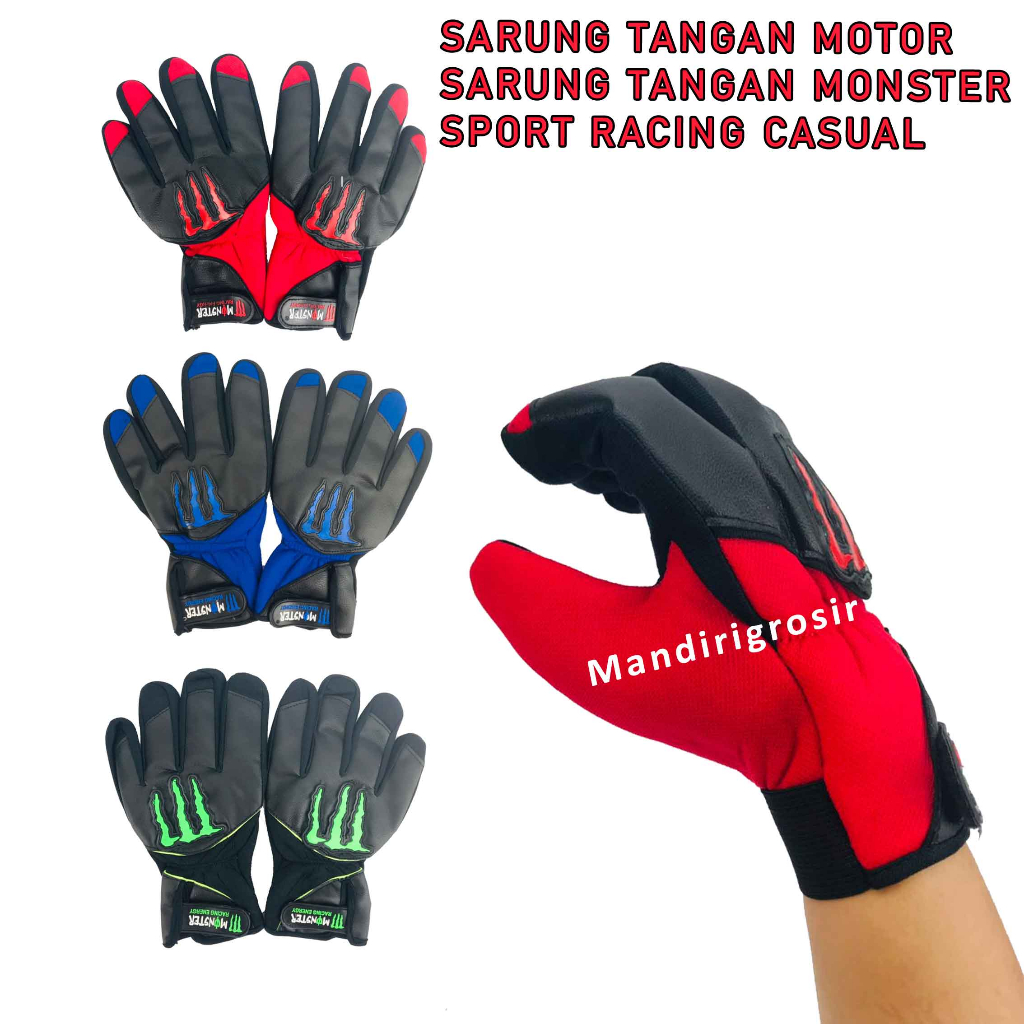 Sarung Tangan Motor * Sarung Tangan Monster * Sarung Tangan Sport Racing * Allsize