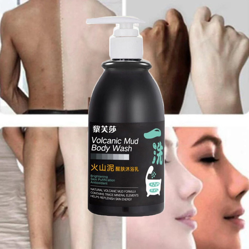 【Murah】Lifusha Body Wash / Sabun Pemutih Badan Instant / Sabun Lumpur Vulkanik 250ml - Whitening Volcanic Shower Gel - Sabun Badan / Whitening Body Wash / Volcanic Shower Bath / Bleaching Badan / Sabun Whitening Vulkanik