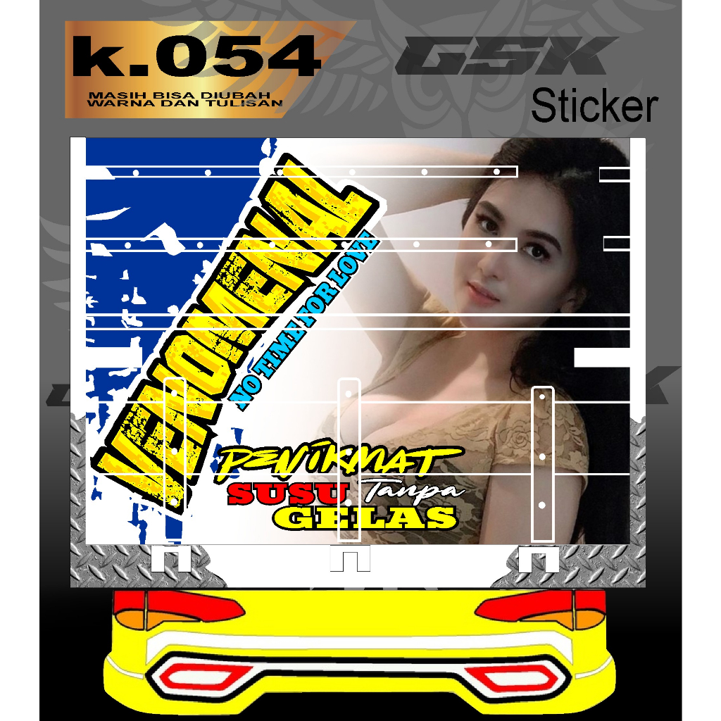 Stiker Decal Bak Belakang Truk Canter Stiker Bak Truk Giga Stiker Decal Bak k.054