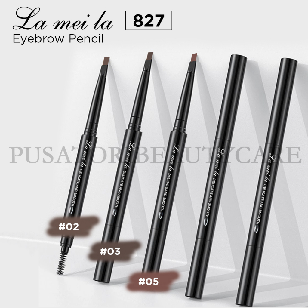 LAMEILA 827 Eyebrow Pencil Multi Effect Stereo Waterproof Pinsil Alis