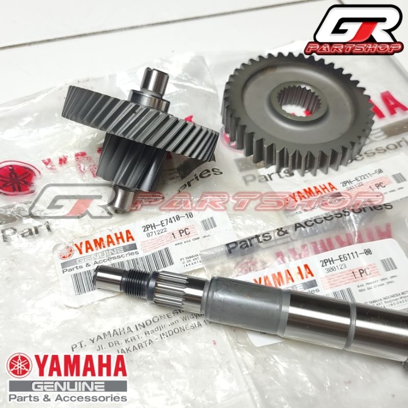 gir rasio set 3 bagian mio m3 s z fino 125 soul gt 125 xride 125 ori ygp original yamaha gigi susun datar as pully