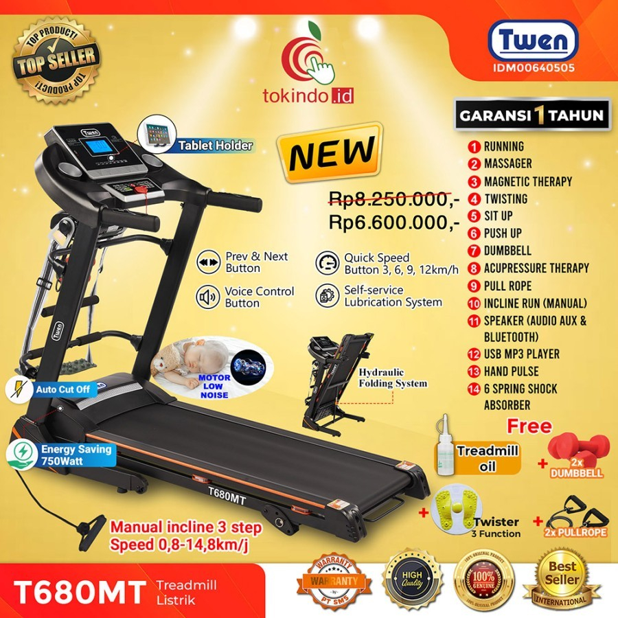 Treadmill Twen T680MT Treadmill Listrik / Treadmill Elektrik