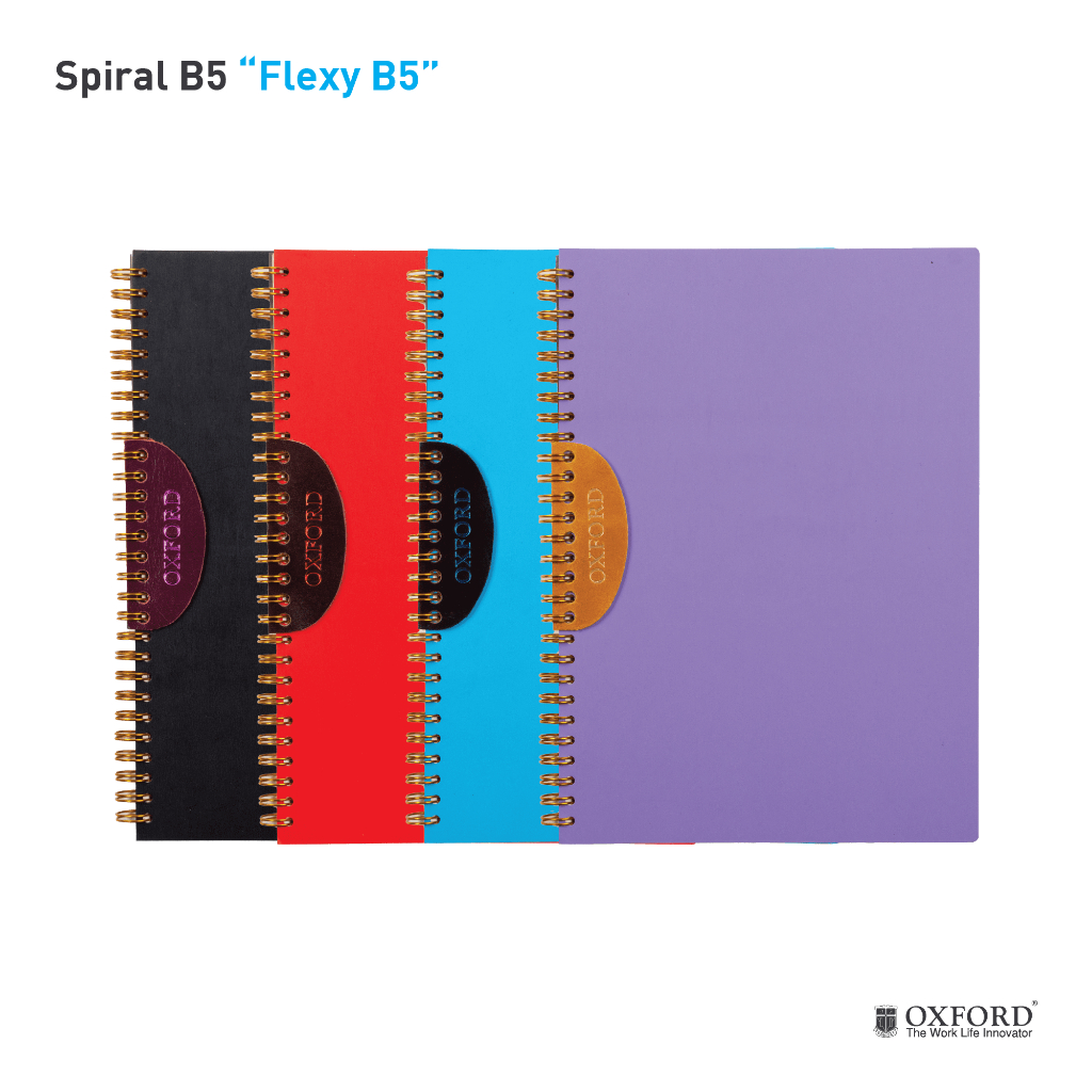 

Oxford Notebook Leather Spiral B5 - 80 Lembar dengan Wire-O Binding - Notebook Premium/Notebook B5