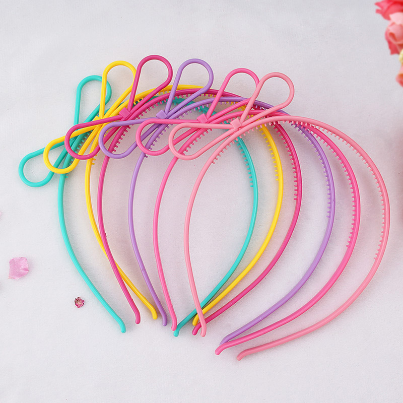 T&amp;Y Bando Anak Perempuan Warna Cerah Anti Patah Desain Pita Kecil Headband Bondo Bahan Plastik Warna Permen Bandana Pita Glossy Anak Dan Dewasa Aksesories Fashion Murah Import