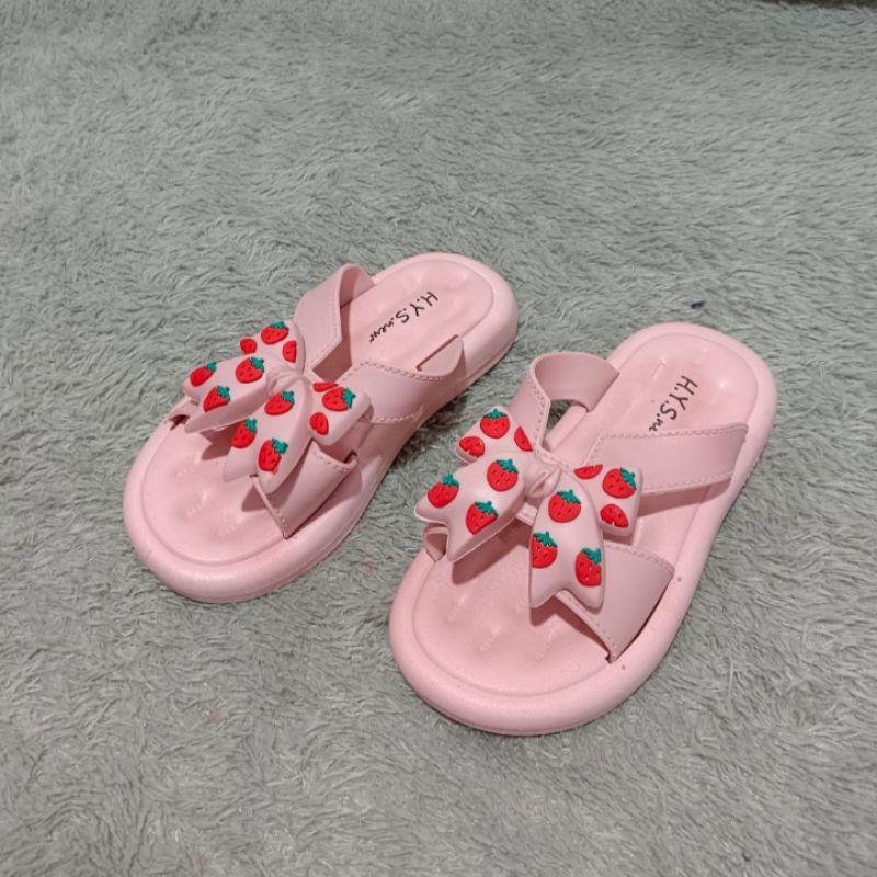 Sandal Anak Strawberry Sandal Pita Anak Perempuan Sandal Import Anak Terbaru