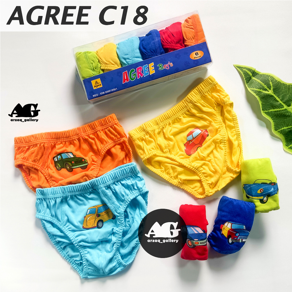 6  Pcs - Cd Anak Cowok Agree Kids NGS C18 | Celana Dalam Anak Cowok | Cd Anak | Cd