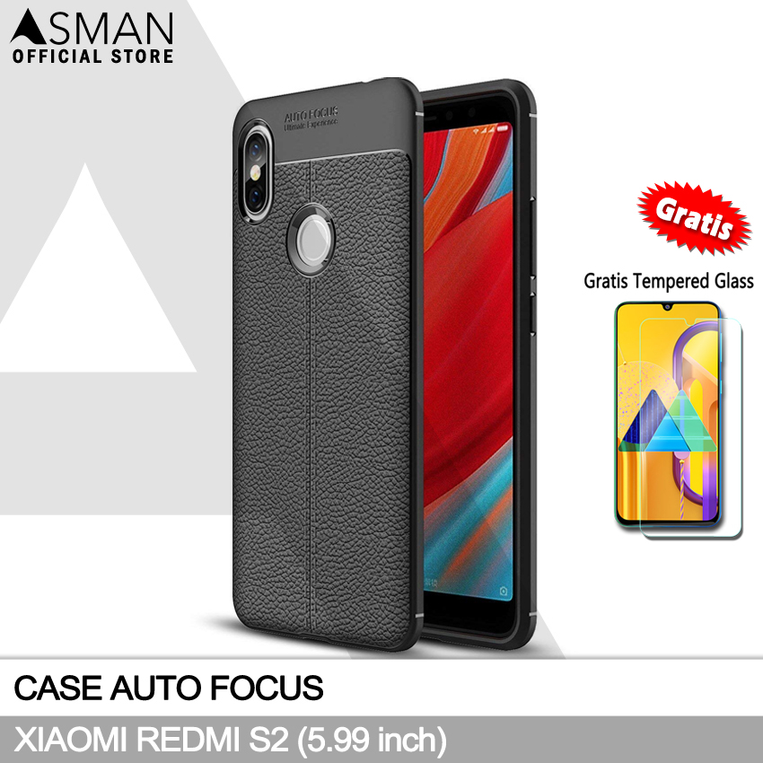 Ultraslim Xiaomi Redmi S2 (5.99&quot;) | Soft Case Black Matte + FREE Tempered Glass