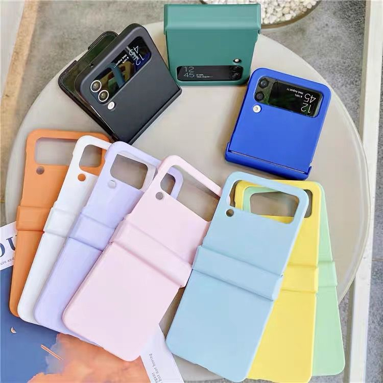 Hard Case Premium Matte Samsung Galaxy Z Flip 5  Flip 4 Flip 3 5G With Mid Cover / Cover Tulang Tengah / Full Cover