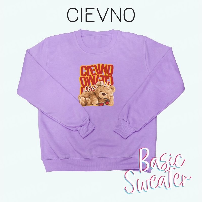 BASIC SWEATER CHILL OUT BEAR (DIGITAL PRINTING) SIZE M - XXXL (UNISEX)