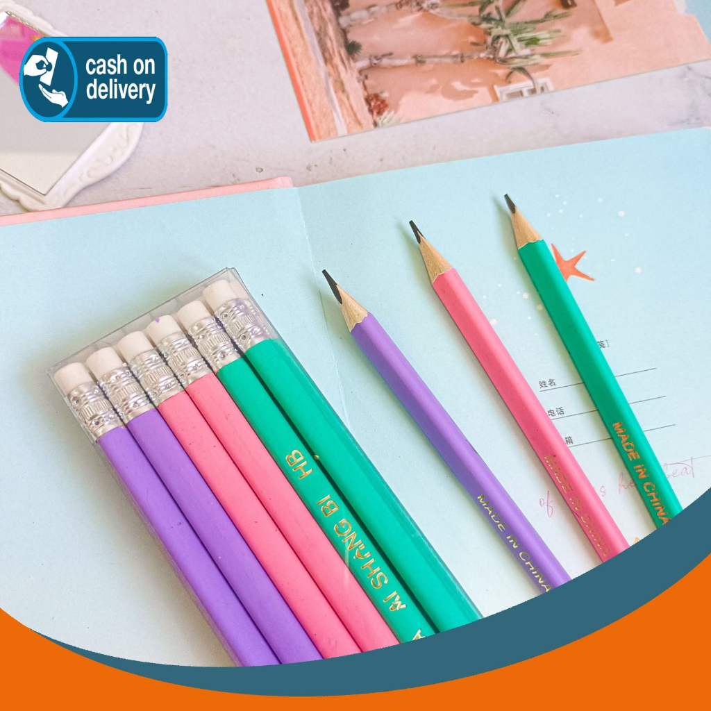 

PENSIL HB AISHING SIAP PAKAI ADA PENGHAPUS WARNA PINK,TOSCA,BIRU PASTEL ALAT TULIS UNIK IMUT MURAH